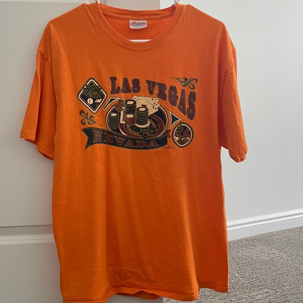 Vintage Orange Las Vegas Graphic T-Shirt